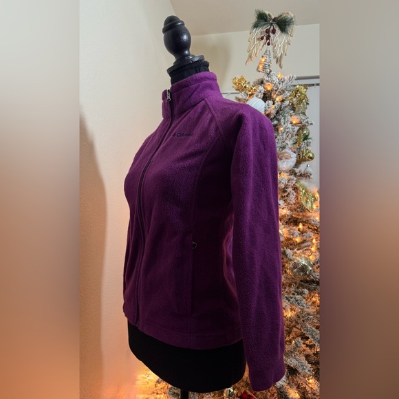 Columbia Girl’s Purple Mount Cannon Fleece Full Zip Size M (10-12) - Picture 3 of 6